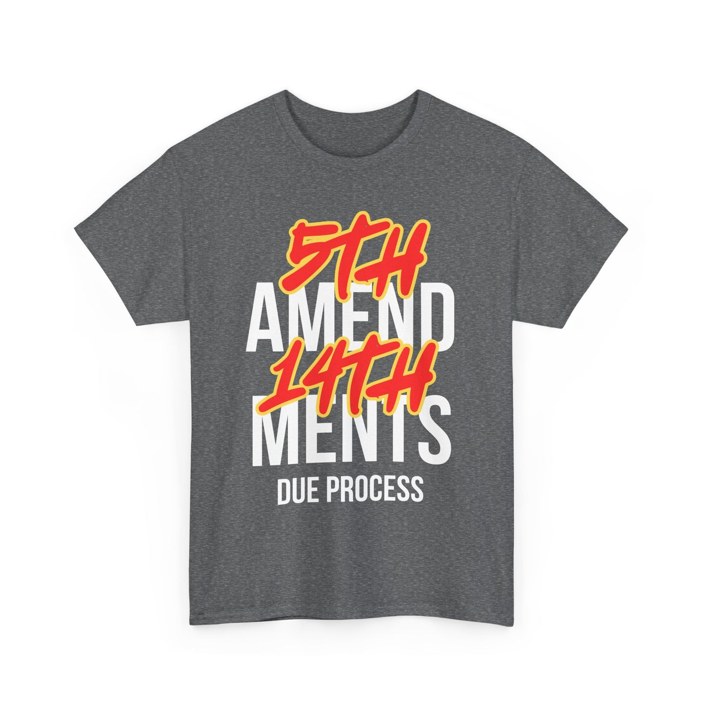 Camiseta de algodón gráfica - Diseño del debido proceso de las enmiendas 5 y 14