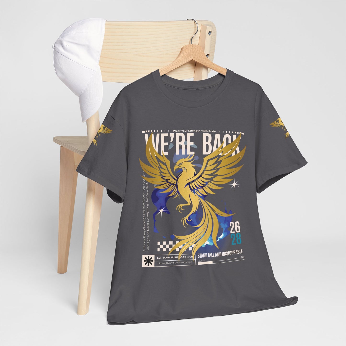 Camiseta gráfica Phoenix 'Estamos de vuelta 26 28', 12 colores