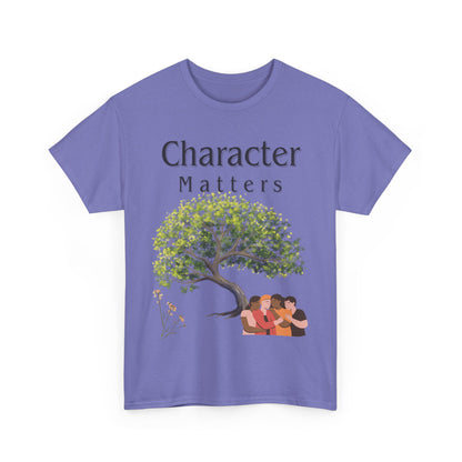 Camiseta "El Carácter Importa" de algodón grueso (13 colores)
