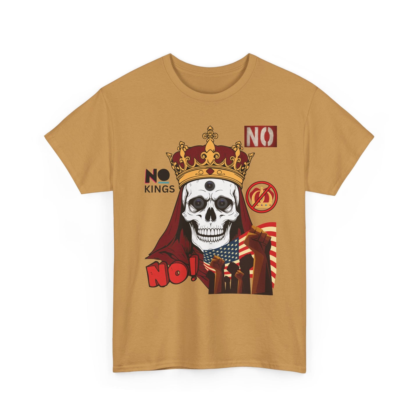 No Kings T-Shirt — Bold Protest Tee 10 Colors