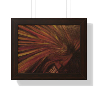 Framed Horizontal Poster of "Rage" Painting by Mark Baryla of San Diego