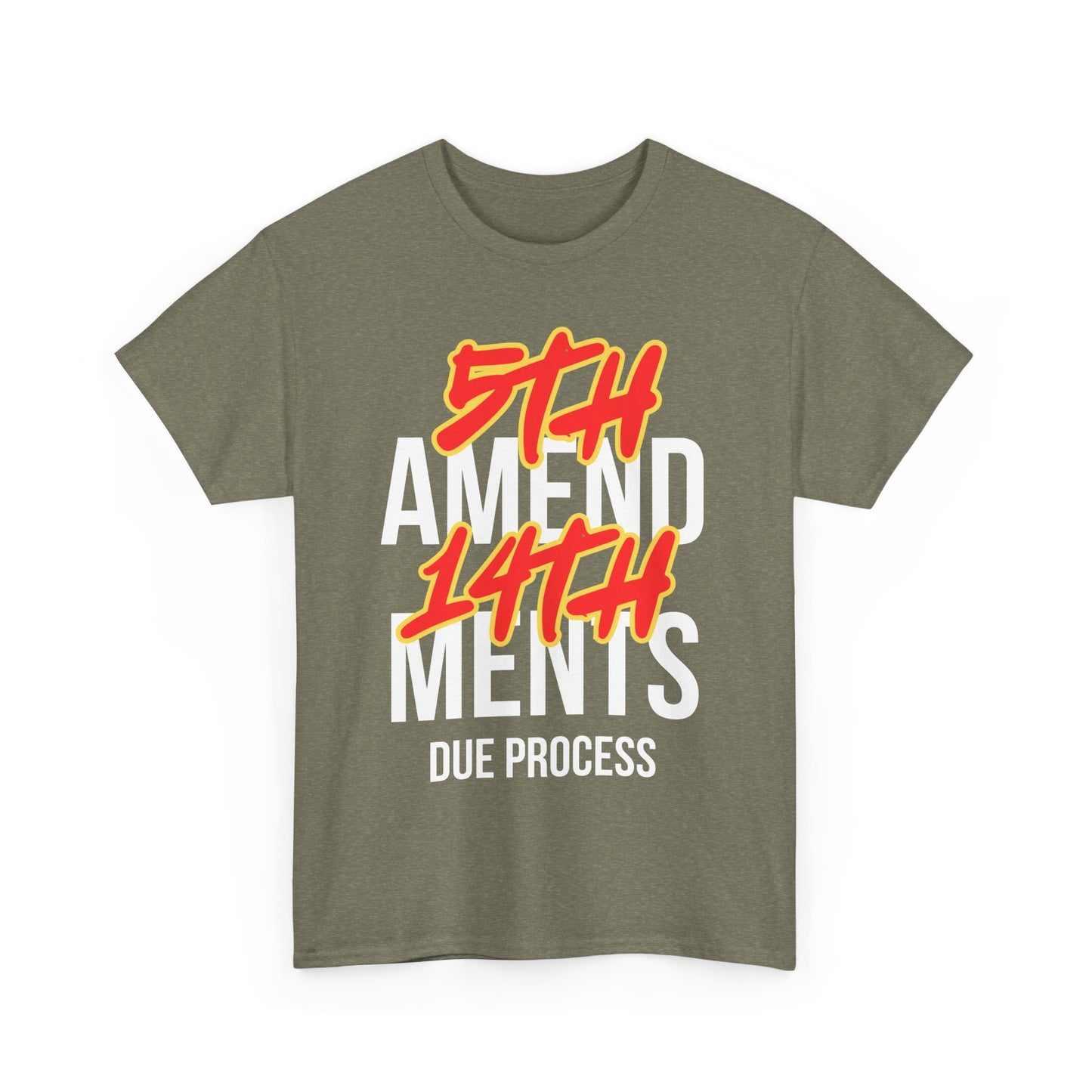 Camiseta de algodón gráfica - Diseño del debido proceso de las enmiendas 5 y 14
