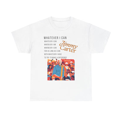 Camiseta de algodón inspiradora - Jimmy Carter - 6 colores