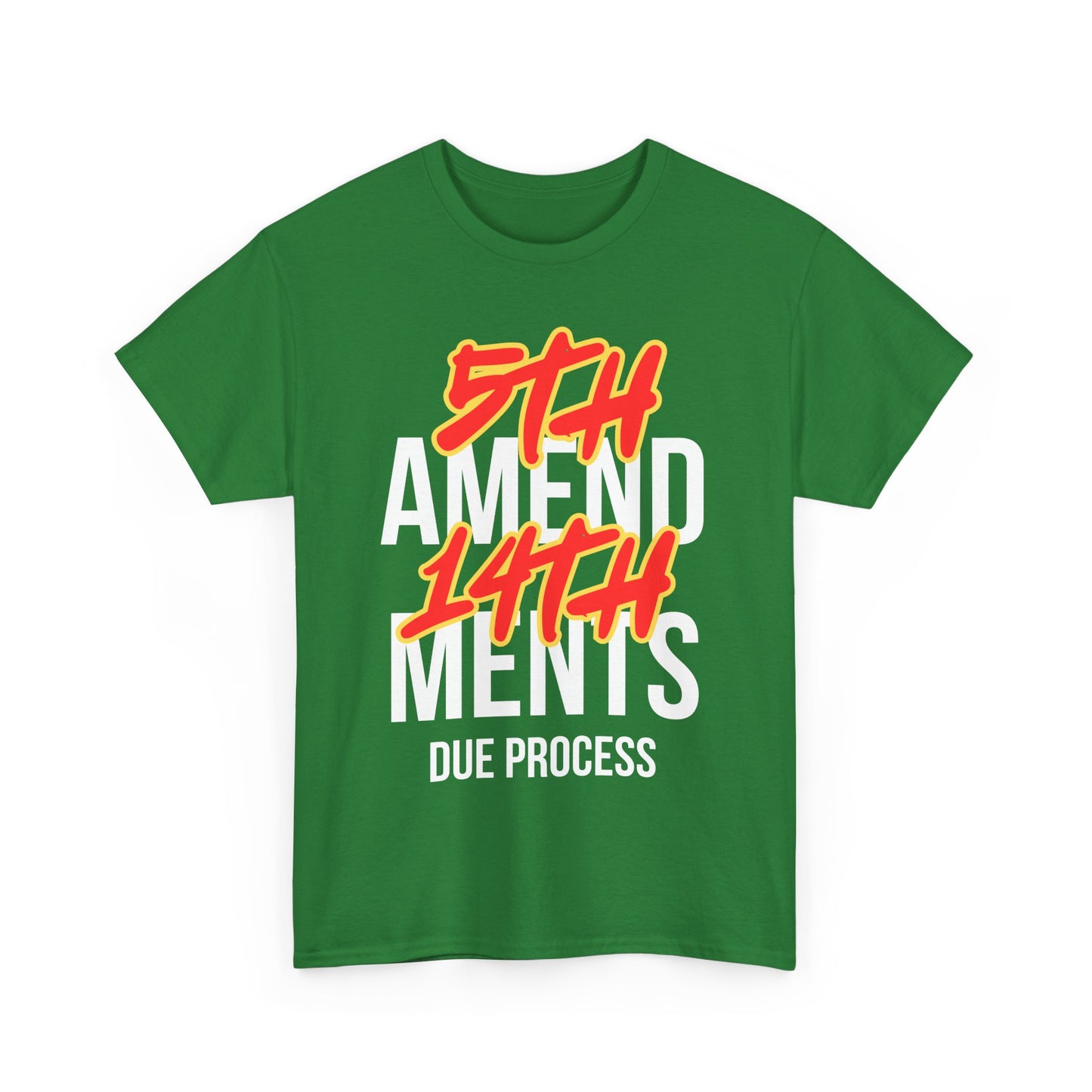 Camiseta de algodón gráfica - Diseño del debido proceso de las enmiendas 5 y 14