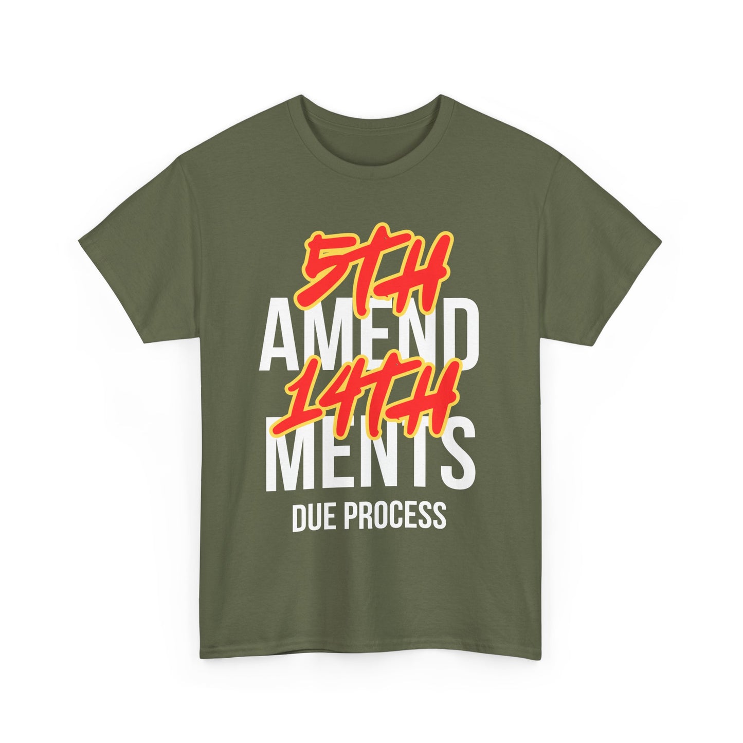 Camiseta de algodón gráfica - Diseño del debido proceso de las enmiendas 5 y 14
