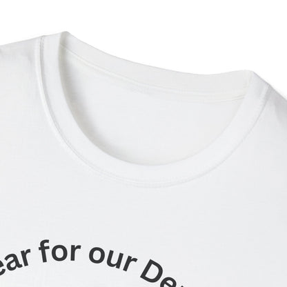 T-Shirt "With fear for our Democracy, I DISSENT" Softstyle Cotton, White