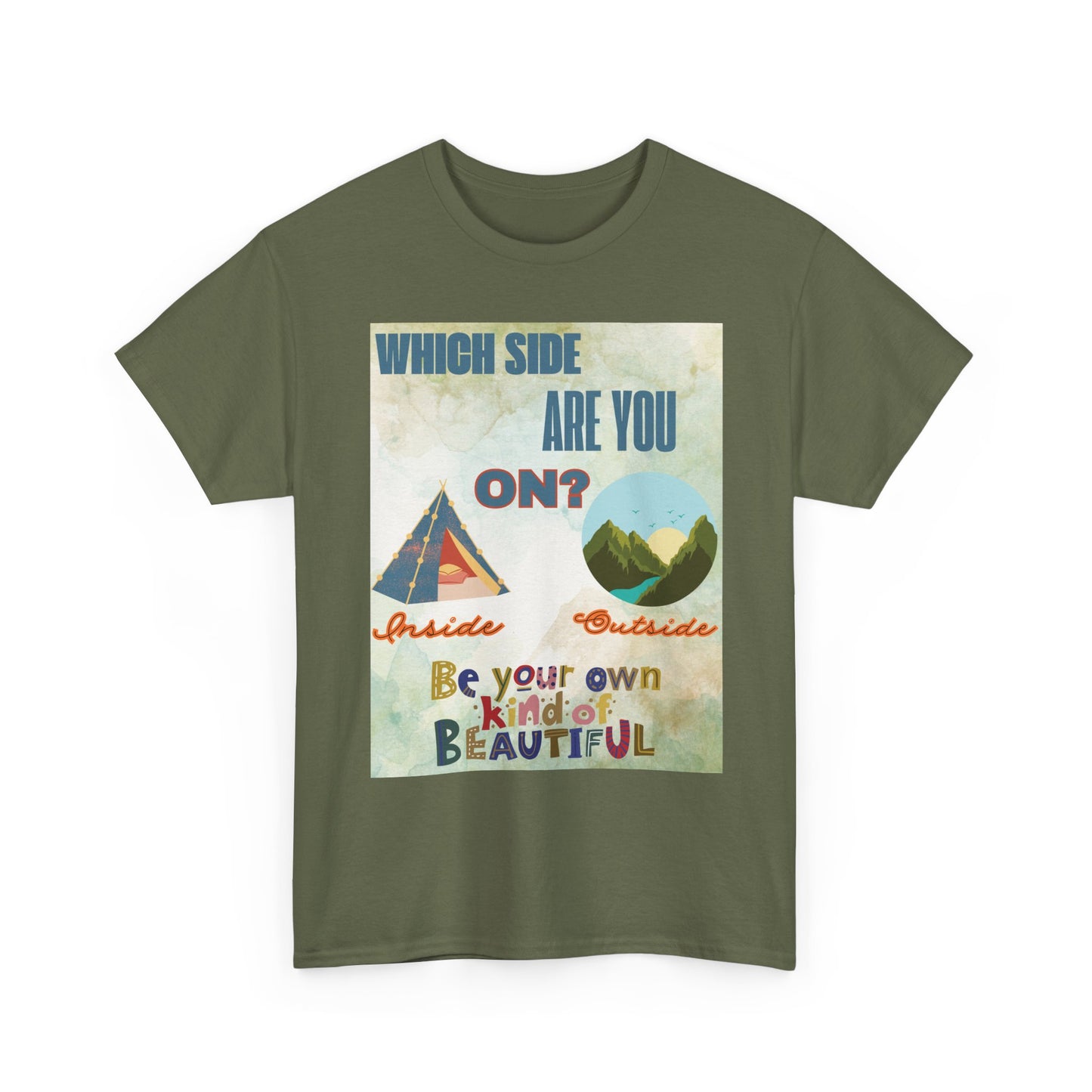 Camiseta de algodón inspiradora "¿De qué lado estás?", 13 colores