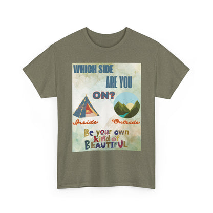 Camiseta de algodón inspiradora "¿De qué lado estás?", 13 colores