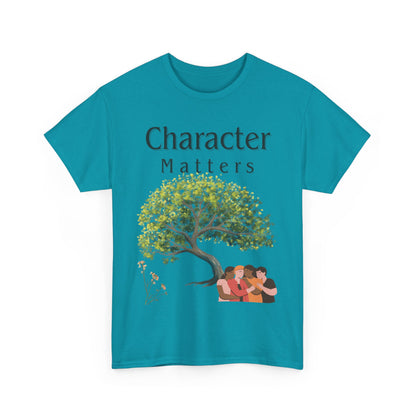 Camiseta "El Carácter Importa" de algodón grueso (13 colores)