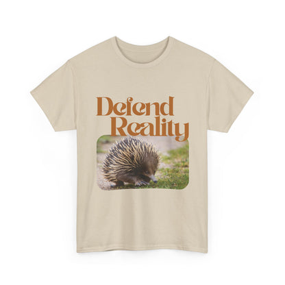 Cotton Hedgehog Tee - 'Defend Reality'