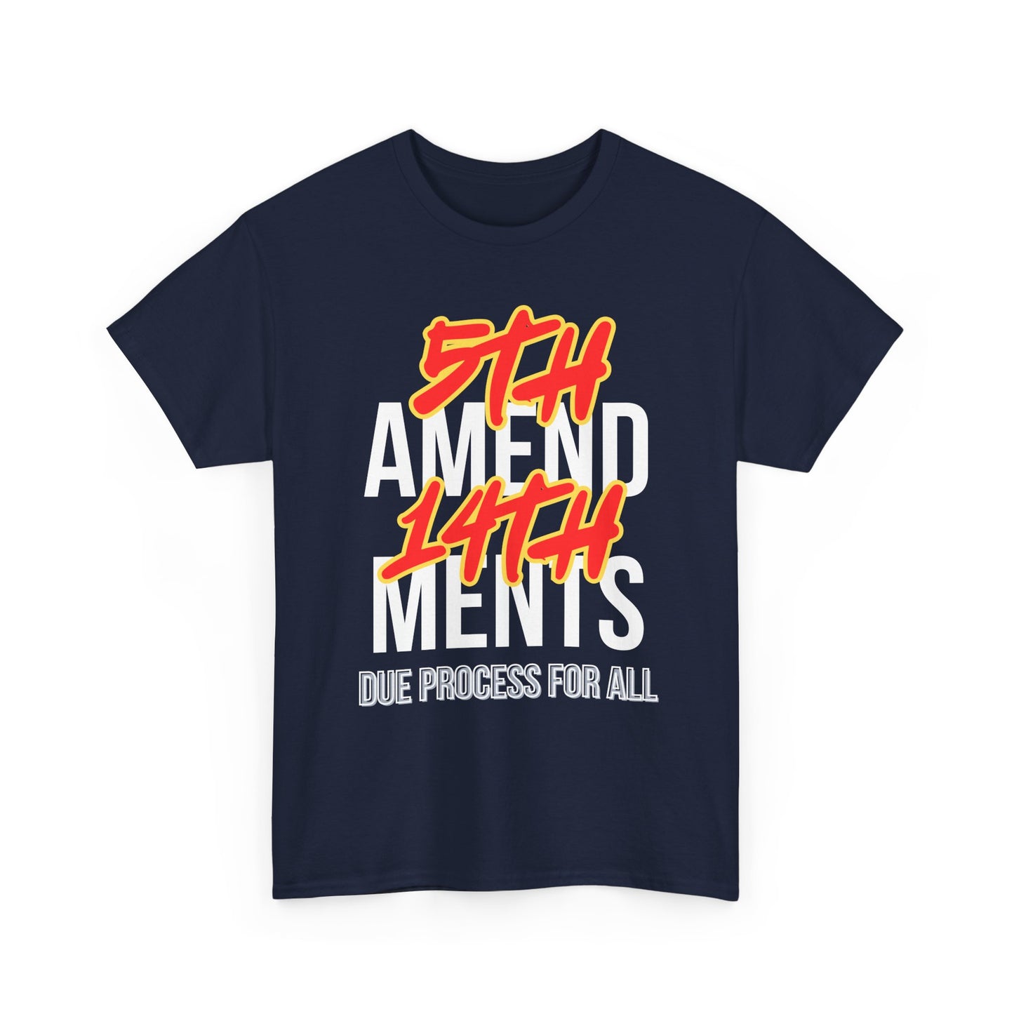 Camiseta de algodón gráfica - Diseño del debido proceso de las enmiendas 5 y 14